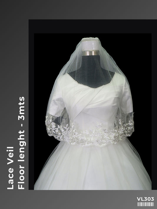 Floor-length Lace Veil VL303